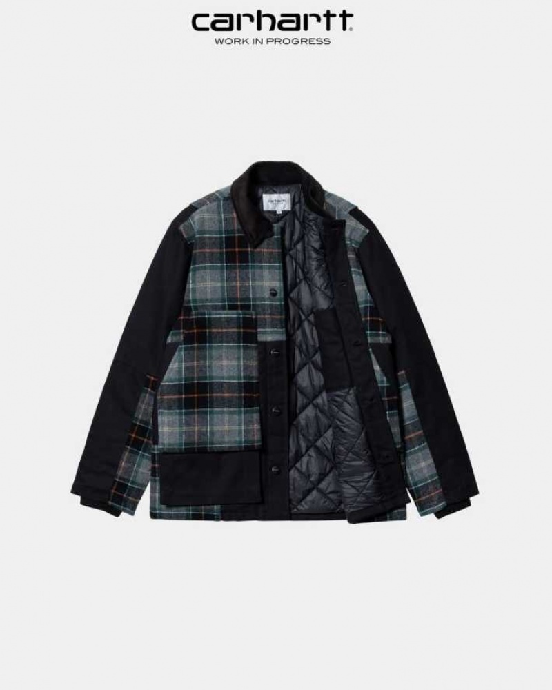 Carhartt Wip Highland Barron Check Jacket Svarta | SE0000035