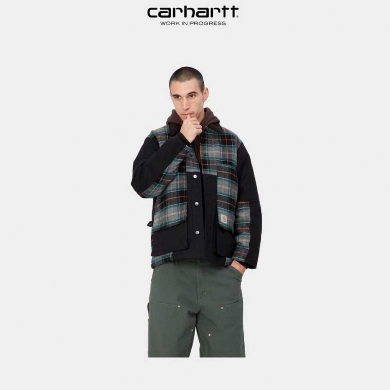 Carhartt Wip Highland Barron Check Jacket Svarta | SE0000035