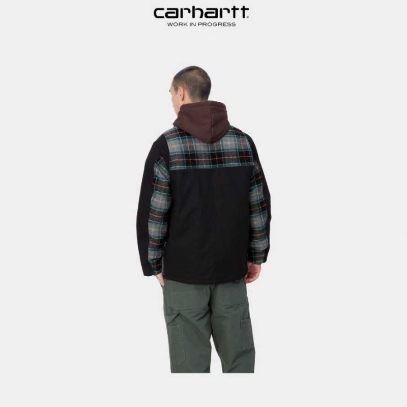 Carhartt Wip Highland Barron Check Jacket Svarta | SE0000035