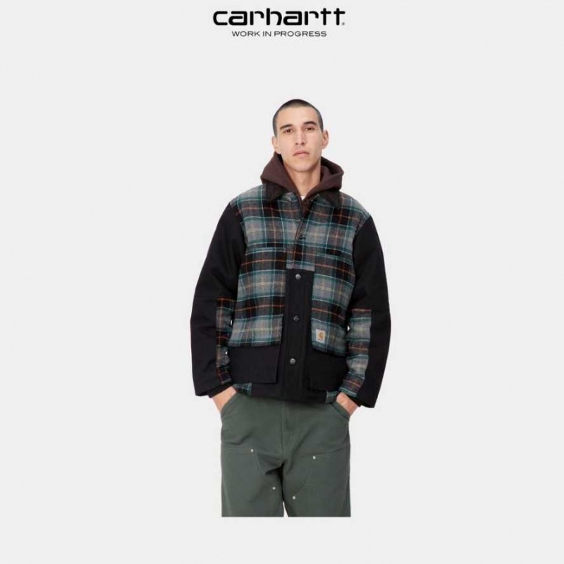 Carhartt Wip Highland Barron Check Jacket Svarta | SE0000035