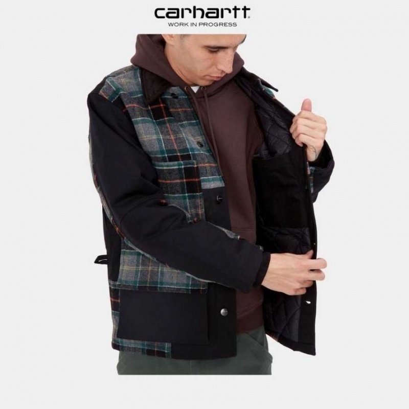 Carhartt Wip Highland Barron Check Jacket Svarta | SE0000035