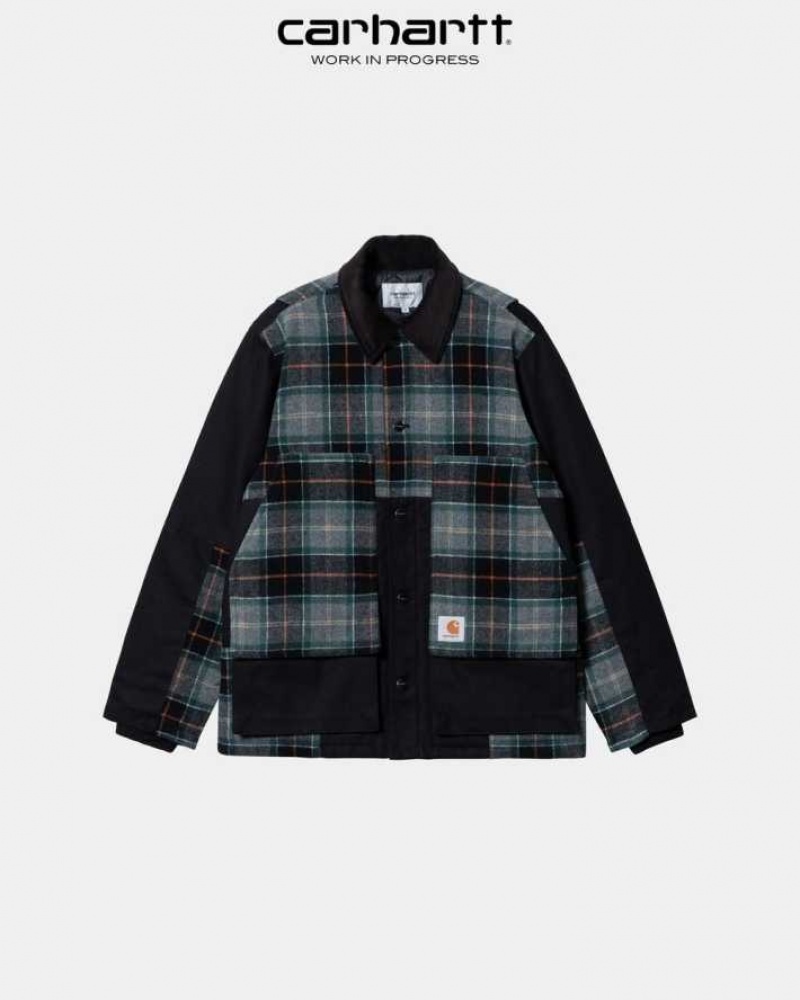 Carhartt Wip Highland Barron Check Jacket Svarta | SE0000035