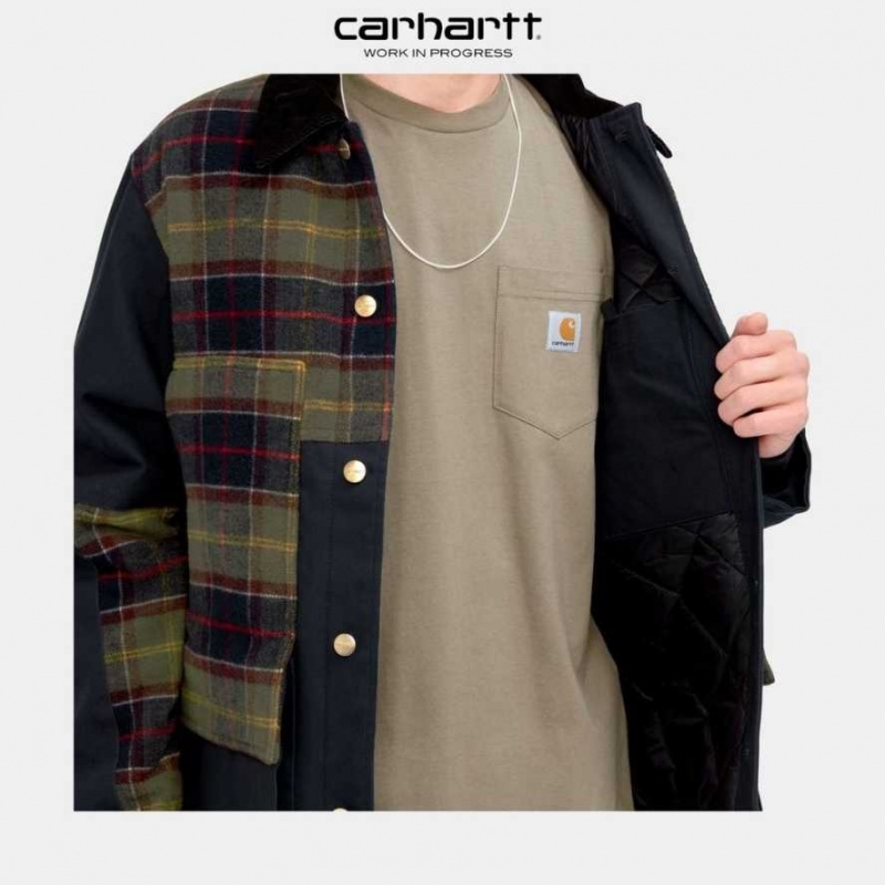 Carhartt Wip Highland Barron Check Jacket Mörkmarinblå | SE0000036