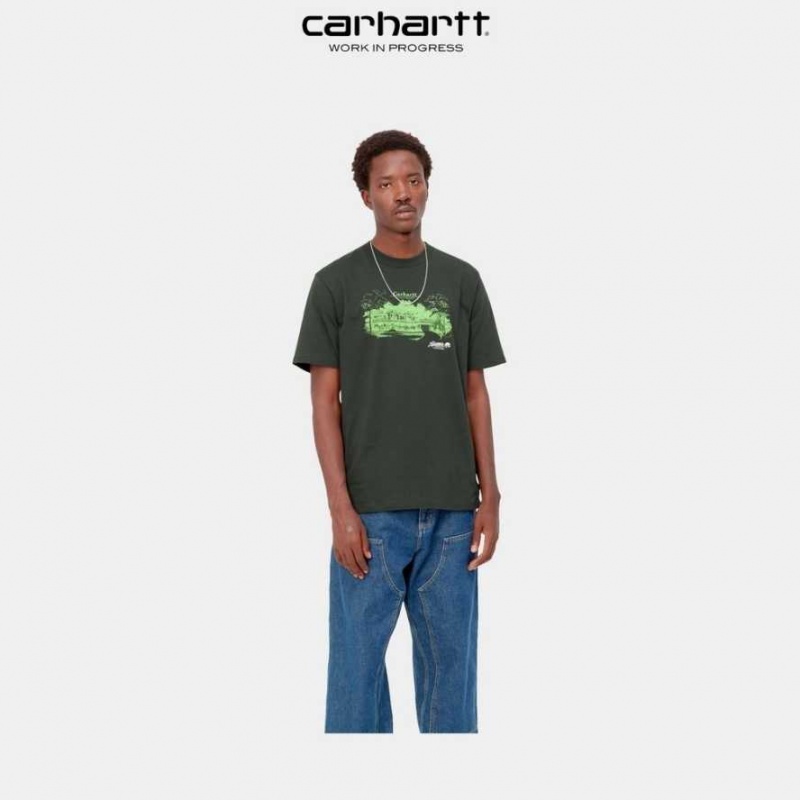 Carhartt Wip Home Builders T-Shirt Boxwood | SE0000933