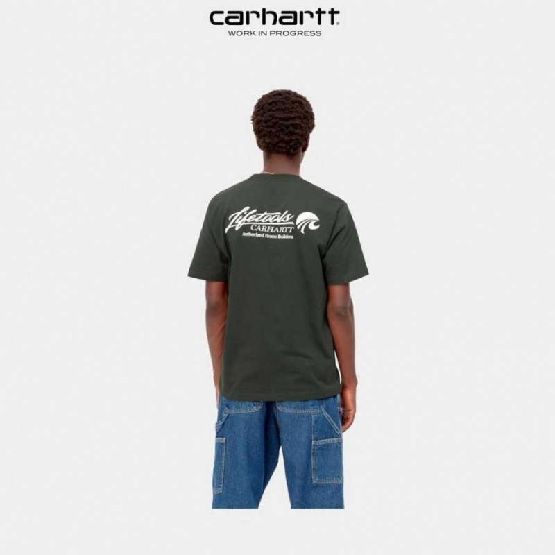 Carhartt Wip Home Builders T-Shirt Boxwood | SE0000933