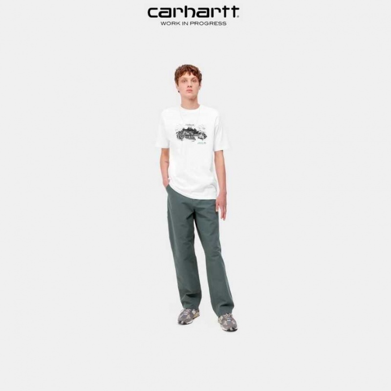 Carhartt Wip Home Builders T-Shirt Vita | SE0000934