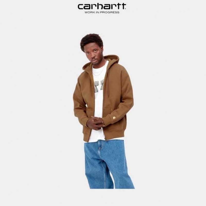 Carhartt Wip Hooded Chase Jacket Bruna | SE0000039