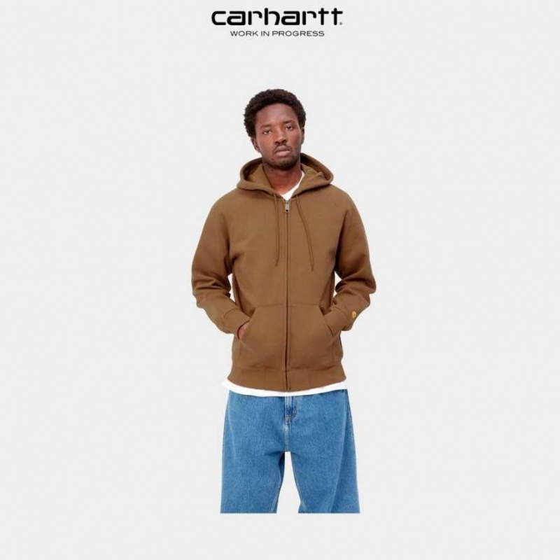 Carhartt Wip Hooded Chase Jacket Bruna | SE0000039