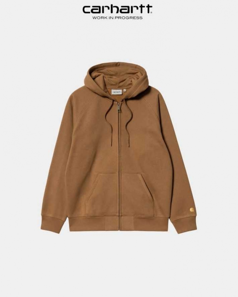 Carhartt Wip Hooded Chase Jacket Bruna | SE0000039