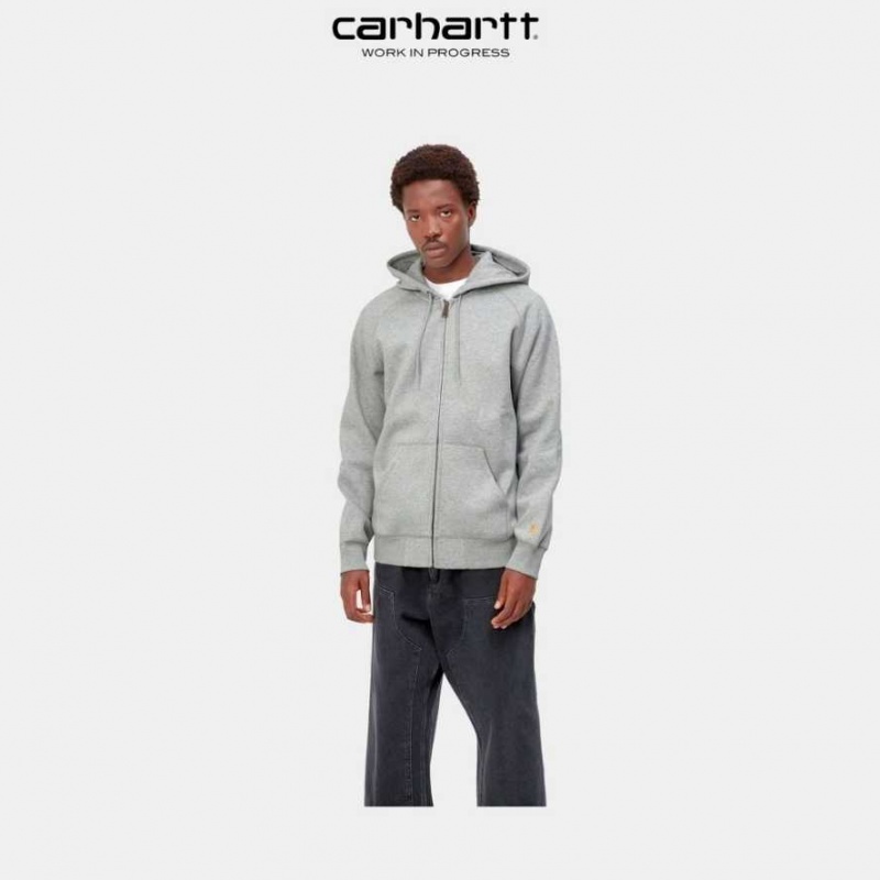 Carhartt Wip Hooded Chase Jacket Grå | SE0000040