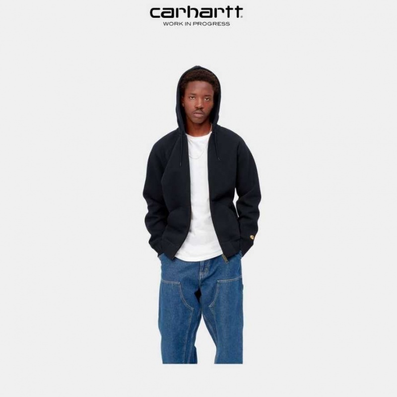 Carhartt Wip Hooded Chase Jacket Mörkmarinblå | SE0000041