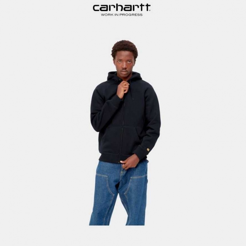 Carhartt Wip Hooded Chase Jacket Mörkmarinblå | SE0000041