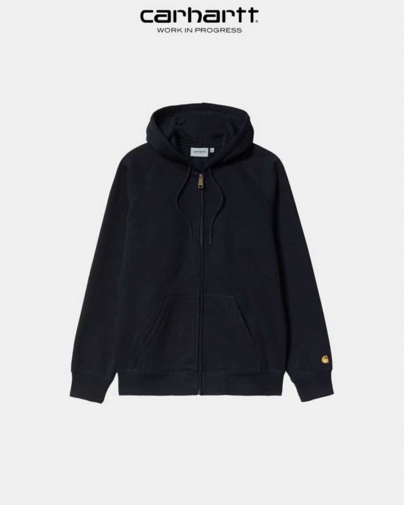 Carhartt Wip Hooded Chase Jacket Mörkmarinblå | SE0000041