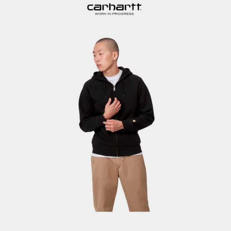 Carhartt Wip Hooded Chase Jacket Svarta | SE0000042