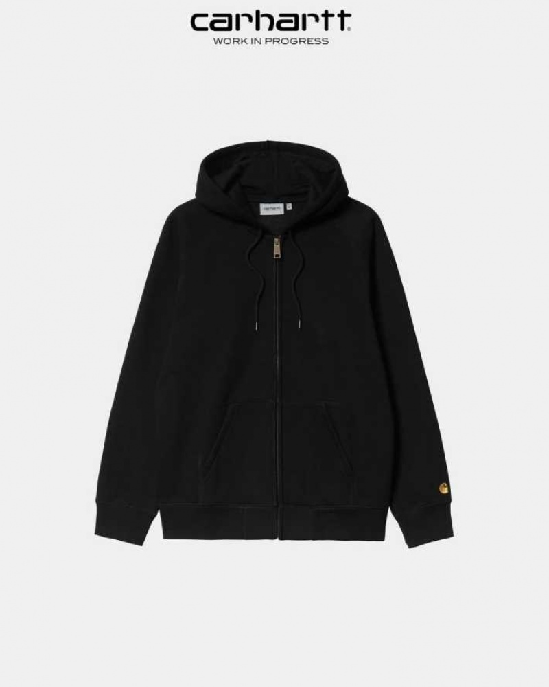 Carhartt Wip Hooded Chase Jacket Svarta | SE0000042