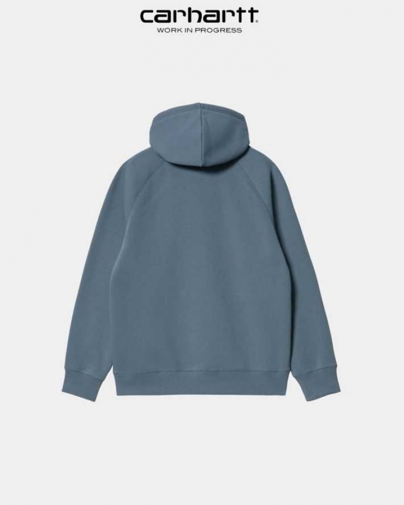 Carhartt Wip Hooded Chase Sweatshirt Blå | SE0000308