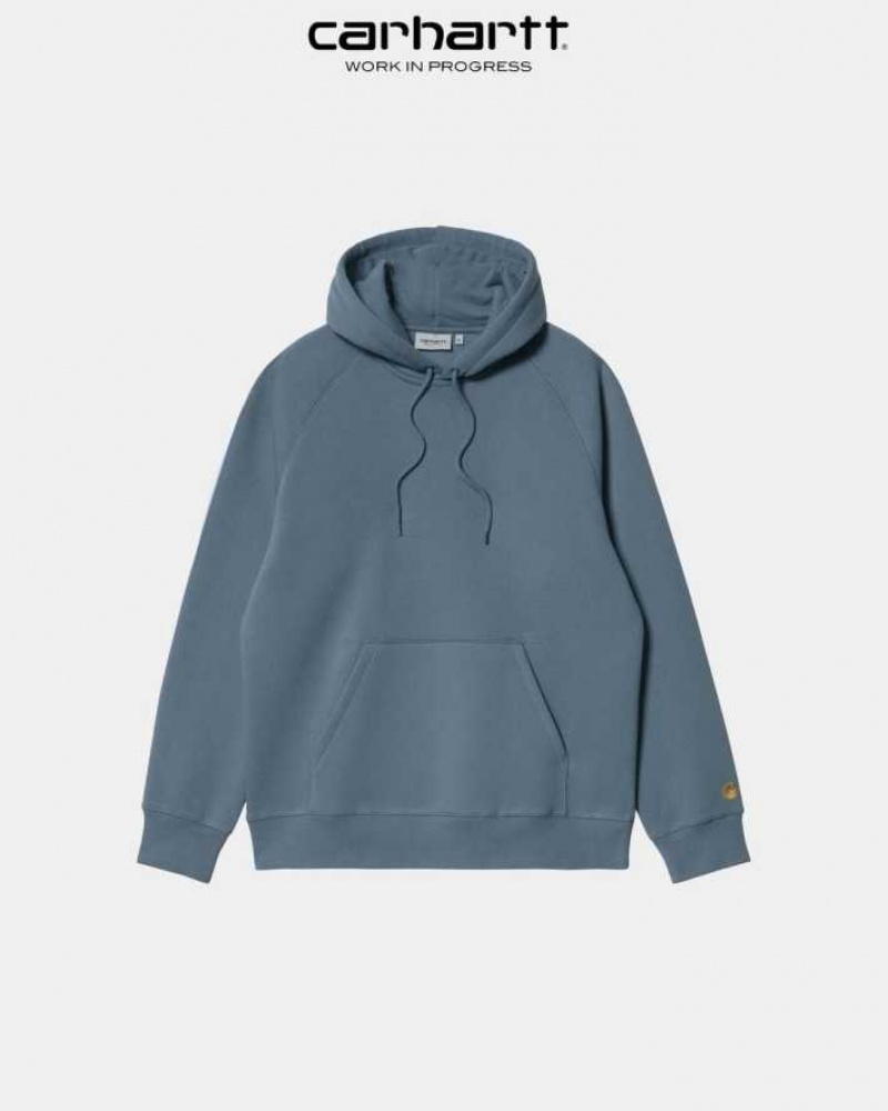 Carhartt Wip Hooded Chase Sweatshirt Blå | SE0000308