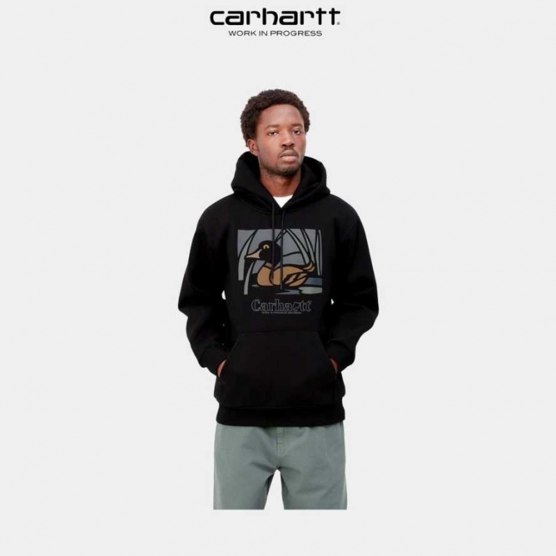 Carhartt Wip Hooded Duck Pond Sweatshirt Svarta | SE0000314