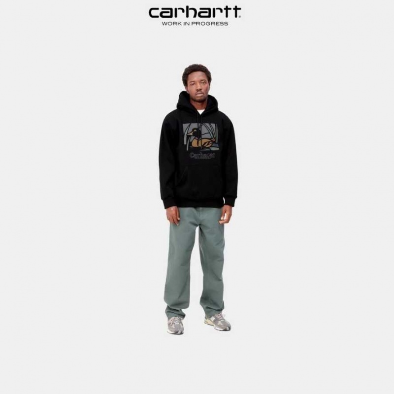 Carhartt Wip Hooded Duck Pond Sweatshirt Svarta | SE0000314