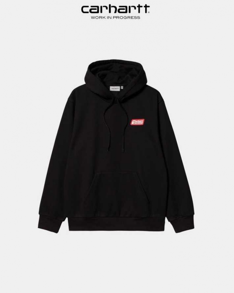 Carhartt Wip Hooded Freight Services Sweatshirt Svarta | SE0000317