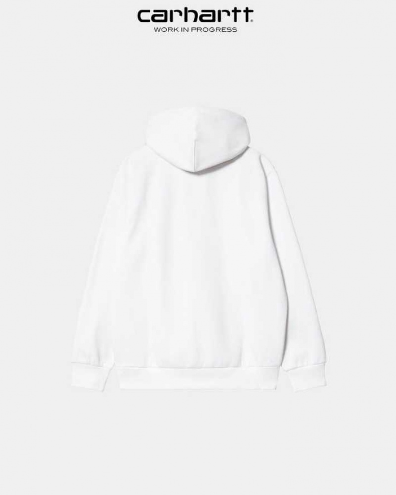 Carhartt Wip Hooded Happy Script Sweatshirt Vita | SE0000319