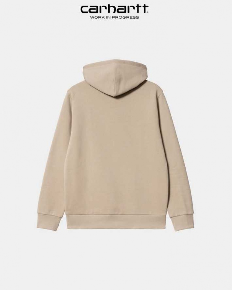 Carhartt Wip Hooded Script Embroidery Sweatshirt Wall | SE0000330