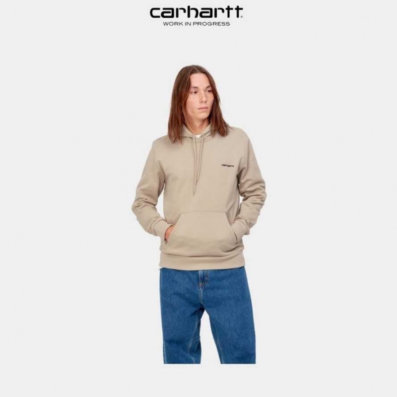 Carhartt Wip Hooded Script Embroidery Sweatshirt Wall | SE0000330