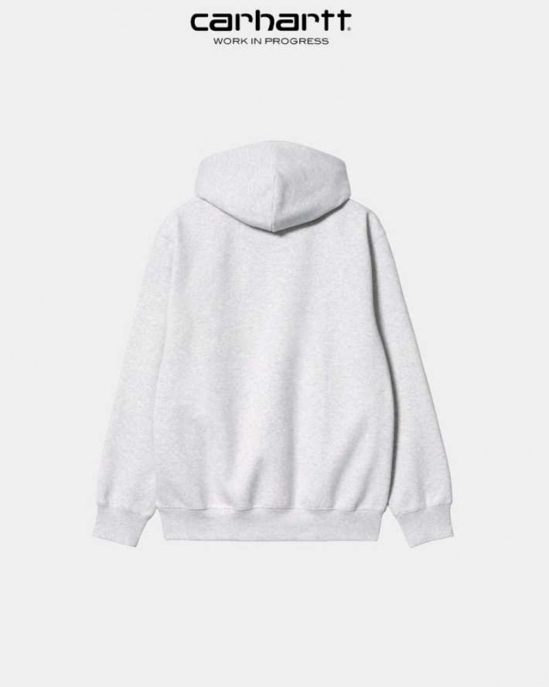 Carhartt Wip Hooded Sweatshirt Ash Heather / Rocket | SE0000287