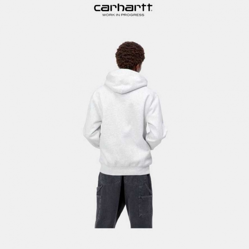 Carhartt Wip Hooded Sweatshirt Ash Heather / Rocket | SE0000287