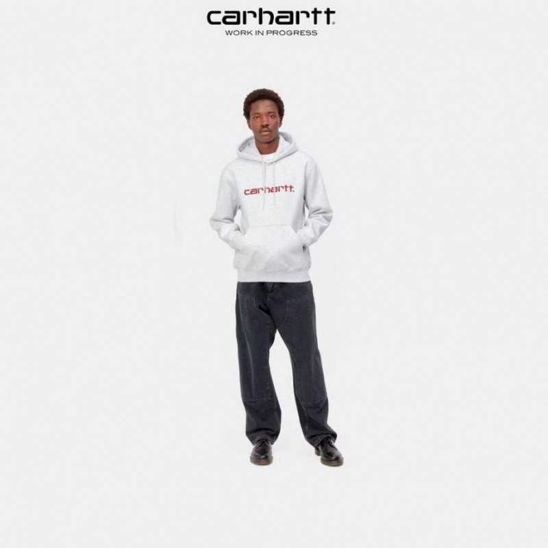 Carhartt Wip Hooded Sweatshirt Ash Heather / Rocket | SE0000287