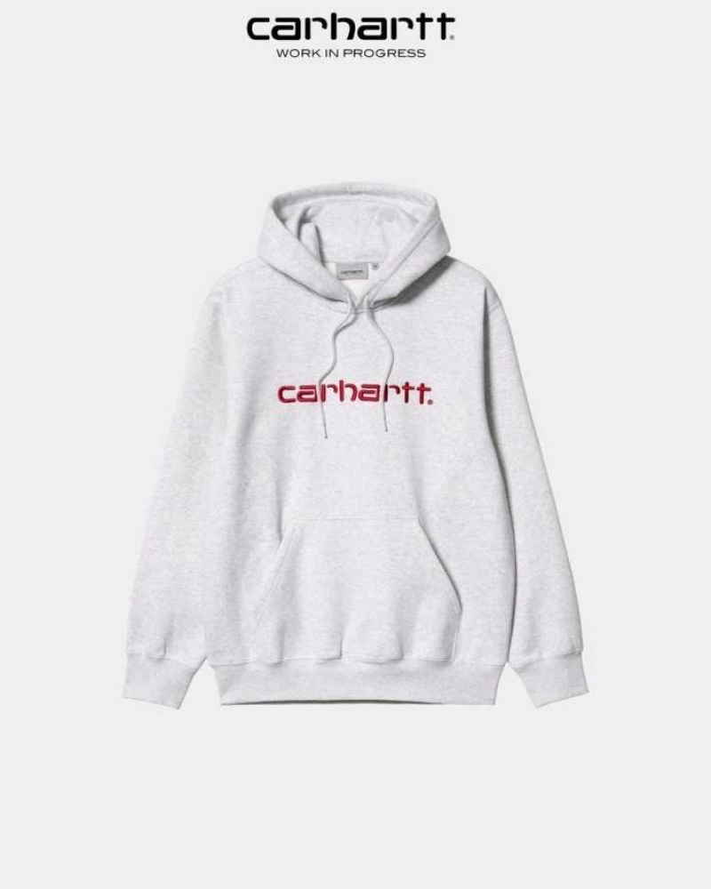 Carhartt Wip Hooded Sweatshirt Ash Heather / Rocket | SE0000287