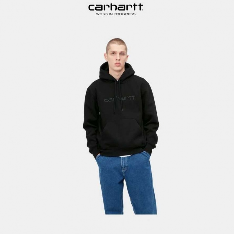 Carhartt Wip Hooded Sweatshirt Svarta Svarta | SE0000291