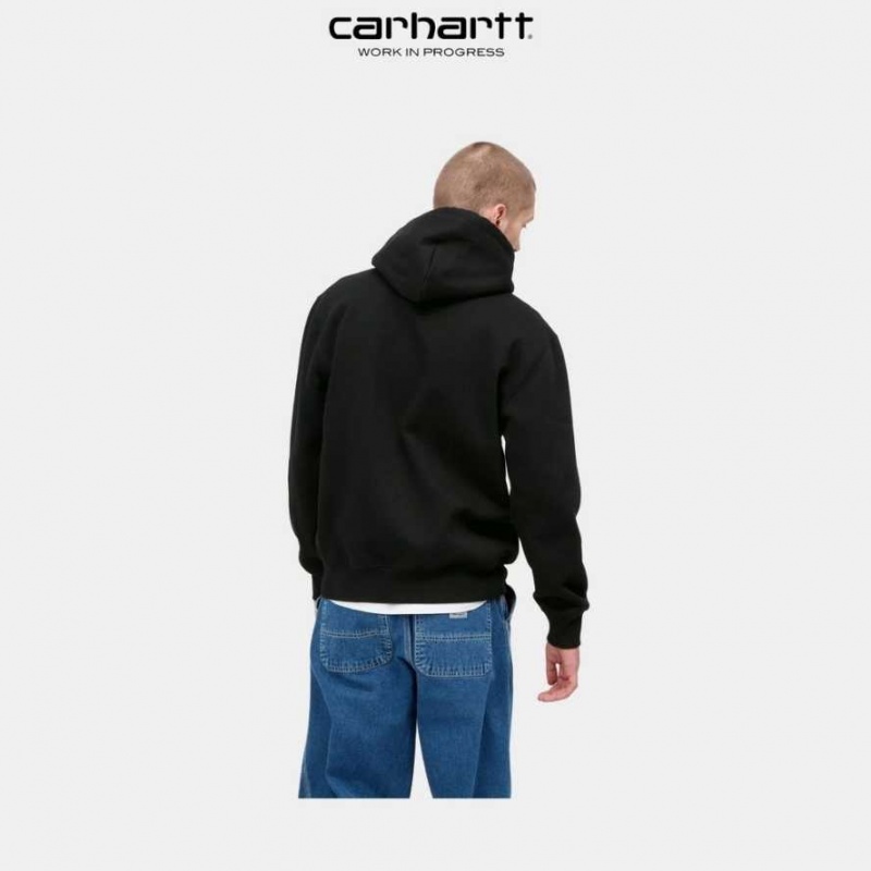 Carhartt Wip Hooded Sweatshirt Svarta Svarta | SE0000291