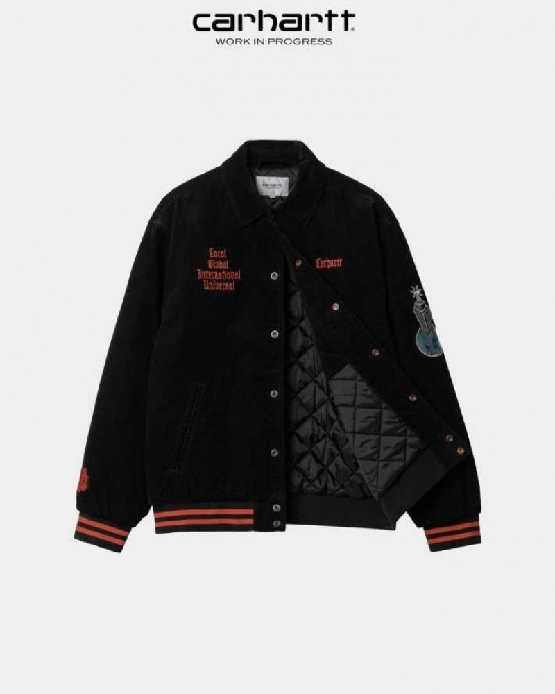 Carhartt Wip Letterman Jacket Svarta | SE0000047