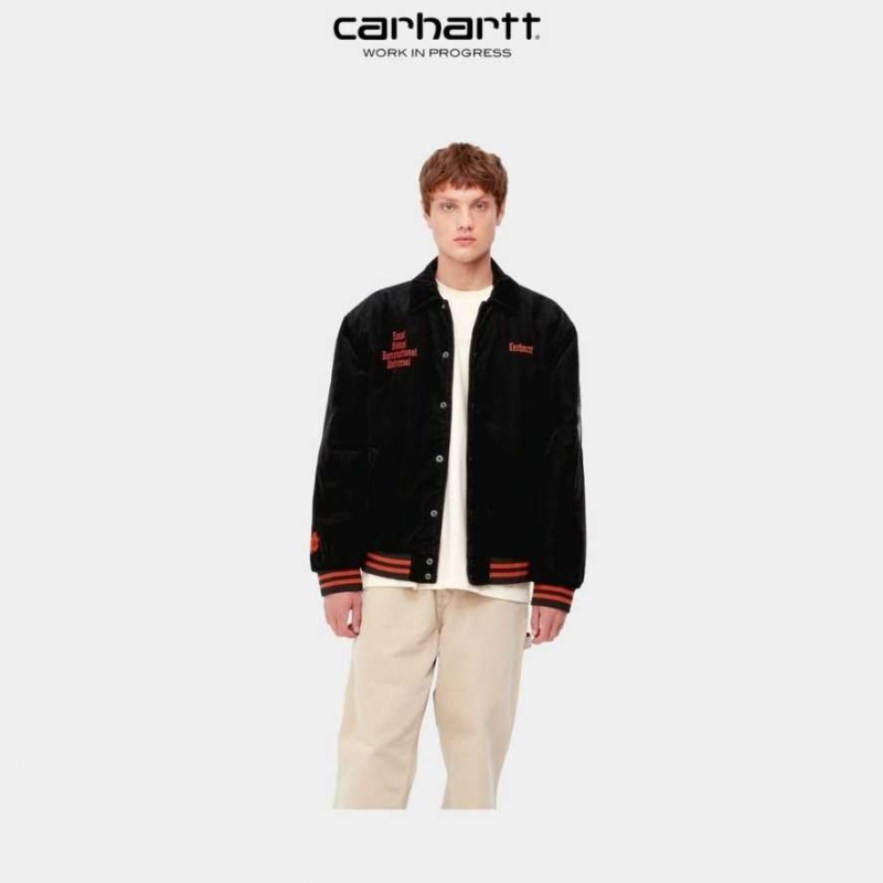 Carhartt Wip Letterman Jacket Svarta | SE0000047