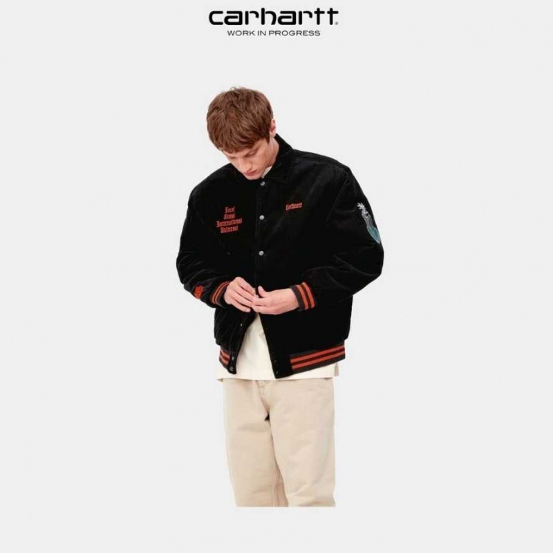 Carhartt Wip Letterman Jacket Svarta | SE0000047