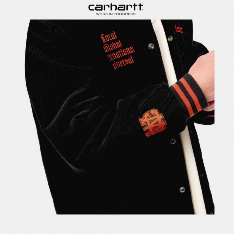 Carhartt Wip Letterman Jacket Svarta | SE0000047