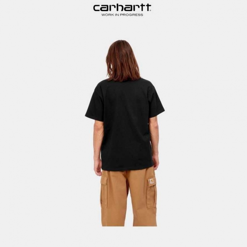 Carhartt Wip Letterman T-Shirt Svarta | SE0000940