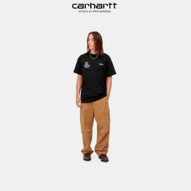 Carhartt Wip Letterman T-Shirt Svarta | SE0000940