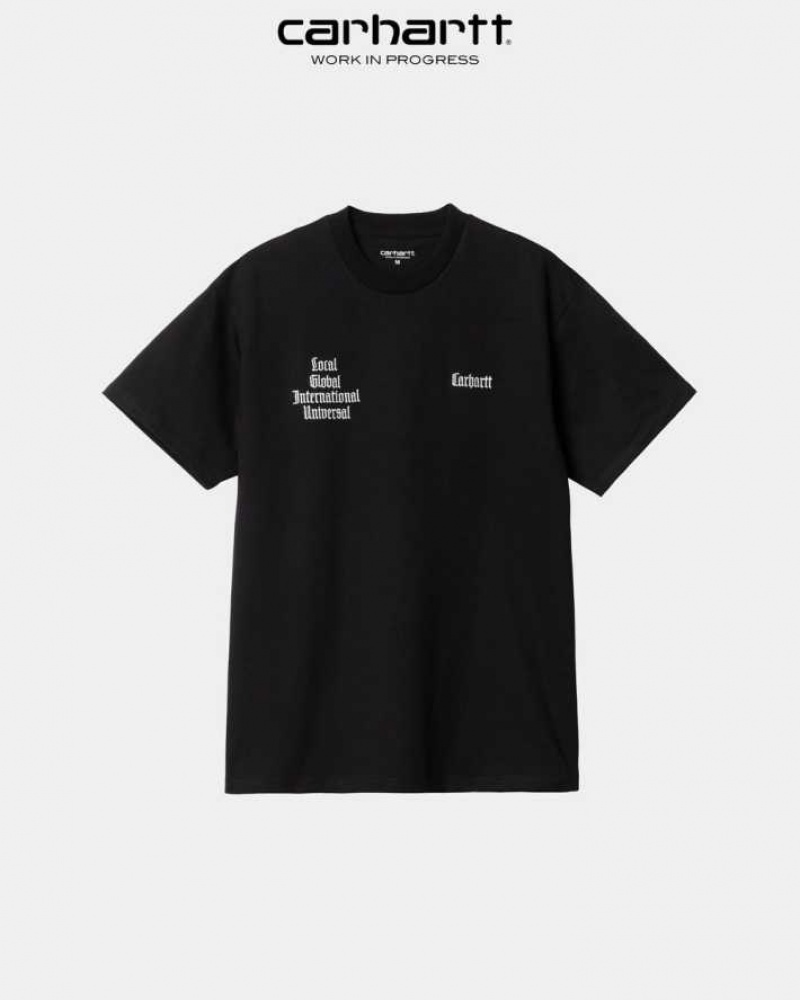 Carhartt Wip Letterman T-Shirt Svarta | SE0000940