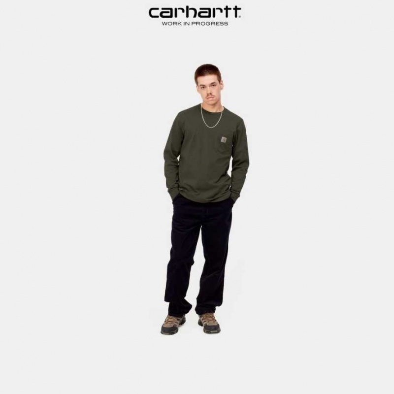 Carhartt Wip Long Sleeve Pocket T-Shirt Cypress | SE0000950