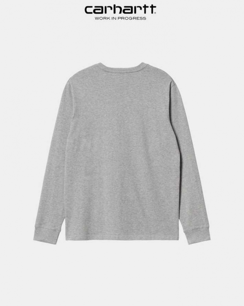 Carhartt Wip Long Sleeve Pocket T-Shirt Grå | SE0000951