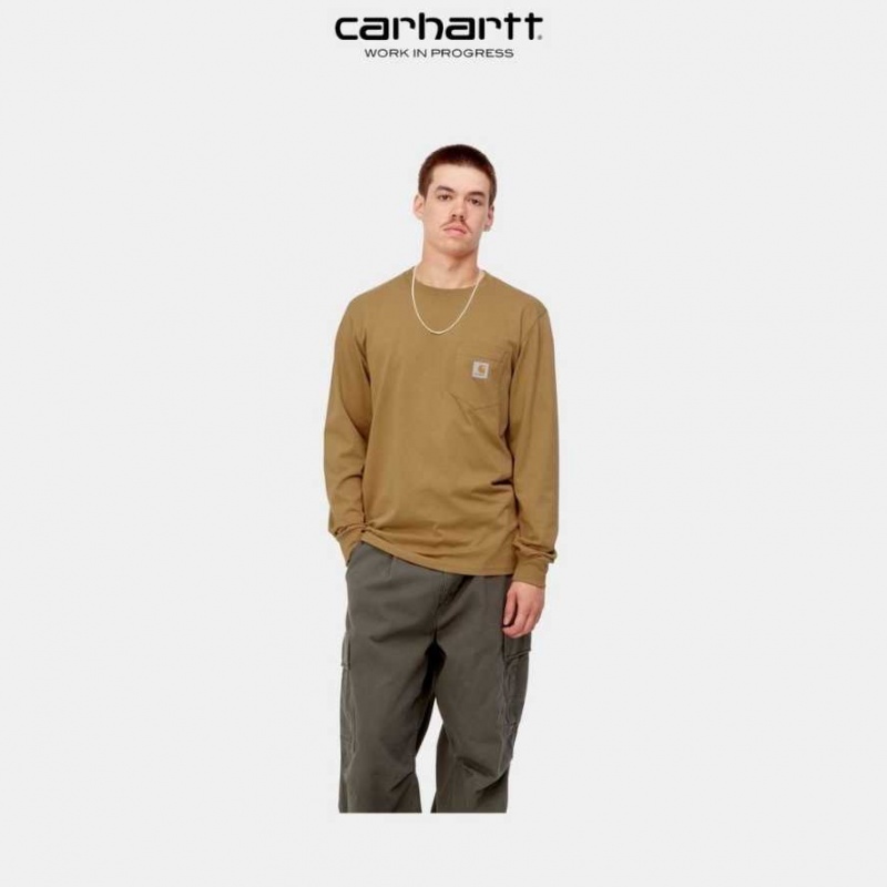 Carhartt Wip Long Sleeve Pocket T-Shirt Jasper | SE0000954