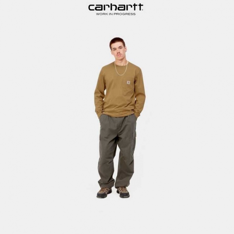 Carhartt Wip Long Sleeve Pocket T-Shirt Jasper | SE0000954