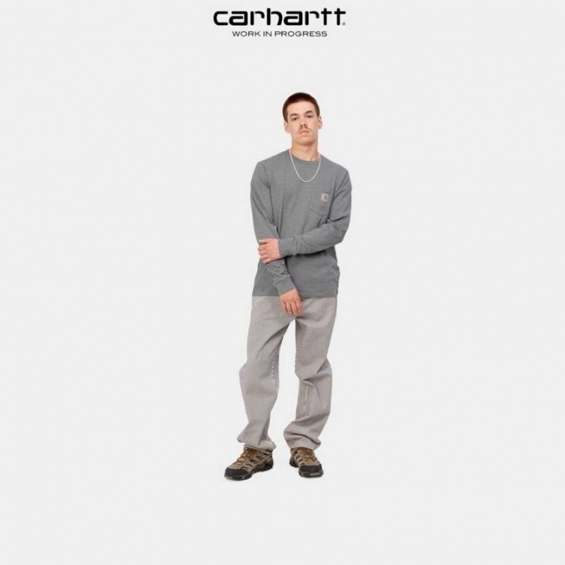 Carhartt Wip Long Sleeve Pocket T-Shirt Mörkgrå | SE0000958