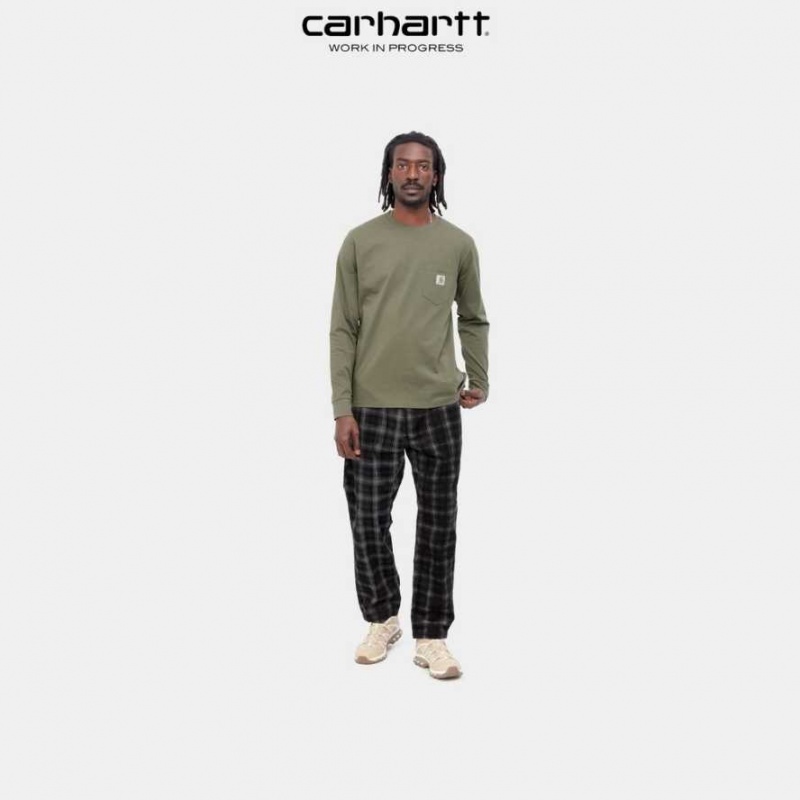 Carhartt Wip Long Sleeve Pocket T-Shirt Seaweed | SE0000955