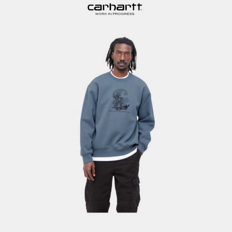 Carhartt Wip Lucky Painter Sweatshirt Blå | SE0000354