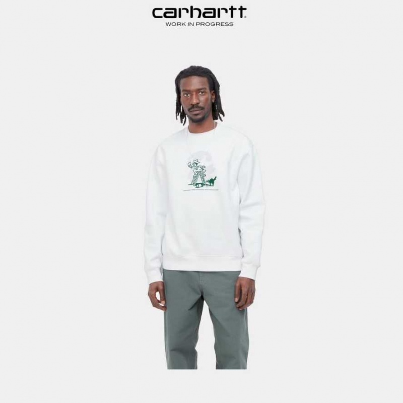 Carhartt Wip Lucky Painter Sweatshirt Vita | SE0000355