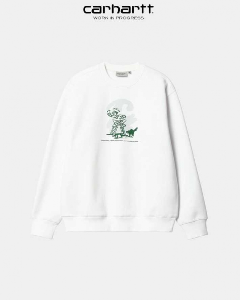 Carhartt Wip Lucky Painter Sweatshirt Vita | SE0000355