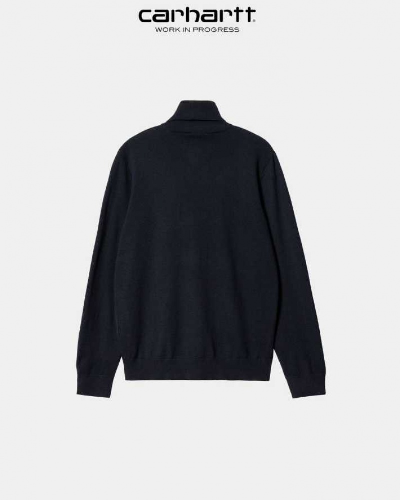 Carhartt Wip Madison Turtleneck Tröja Mörkmarinblå | SE0000358